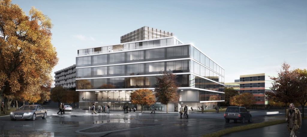 Entwurf: Nickl & Partner Architekten AG - Perspektive Neubau ETH Zürich D-BSSE, Labor- und Forschungsgebäude