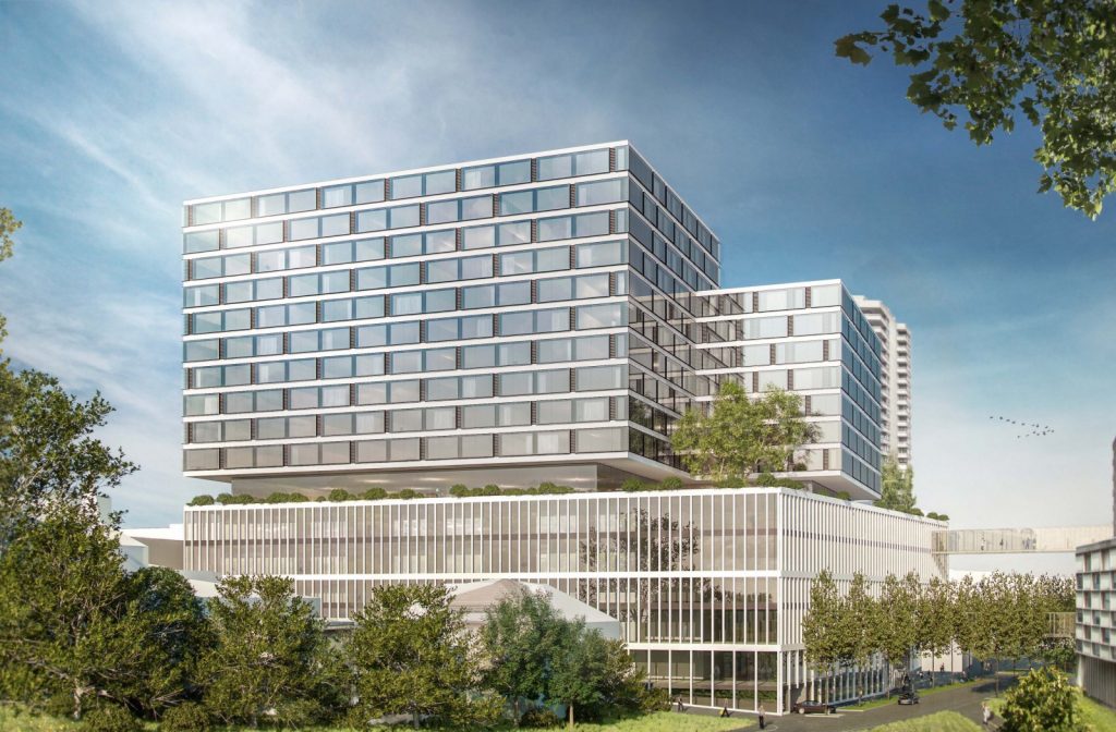 Entwurf: Nickl & Partner Architekten AG - Perspektive Inselspital, Universitätsspital Bern