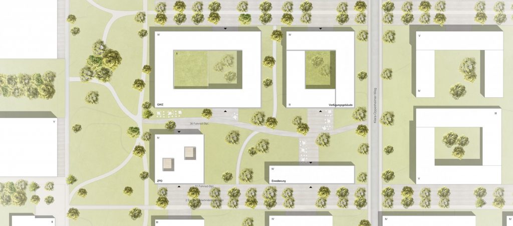 Würzburg Centre for Philology and Digitality, site plan– Nickl & Partner Architekten AG design