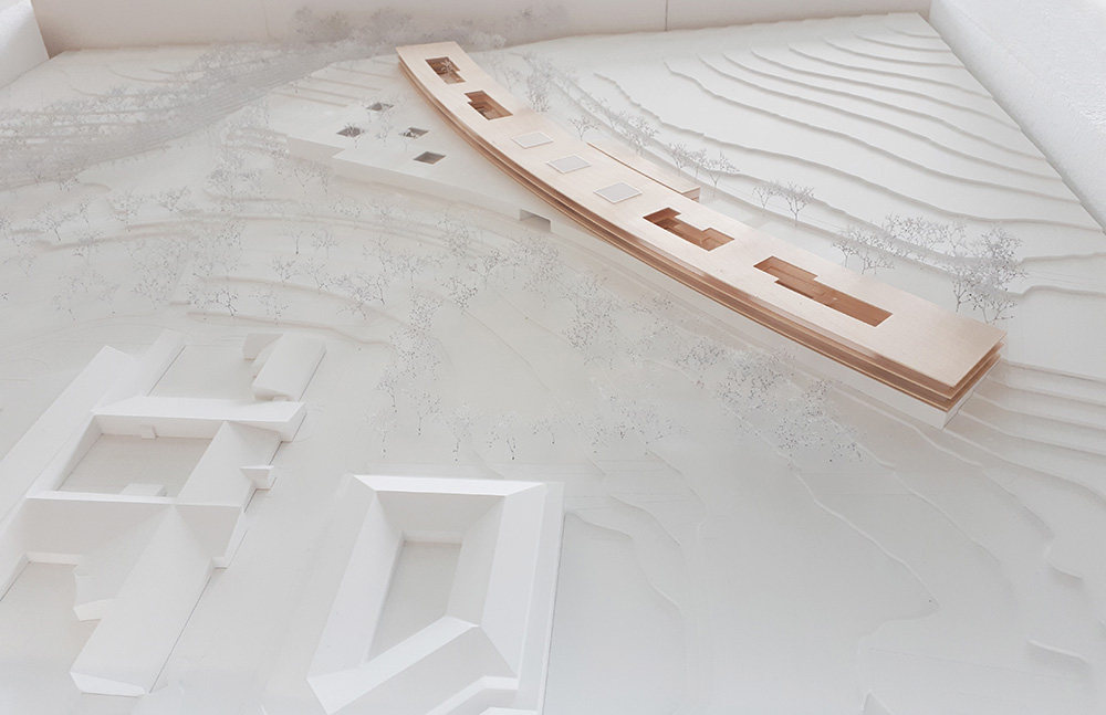 Photo of the model for the competition “New rehabilitation centre in Bayreuth”, Nickl & Partner Architekten AG
